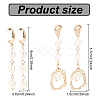 2 Pairs 2 Style Natural Pearl Beaded Dangle Stud Earrings EJEW-AN0002-66-2