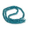 Electroplate Glass Beads Strands GLAA-Q105-02-11-4