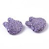 Handmade Polymer Clay Rhinestone Beads RB-T017-08C-2