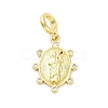Brass Micro Pave Cubic Zirconia European Dangle Charms KK-D325-25G-03-1