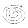 Tarnish Resistant 304 Stainless Steel Cable Chain Necklaces STAS-O053-29P-4