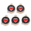 Alloy Enamel Pendants ENAM-S121-120B-2