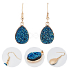 12 Pairs 12 Color Bling Resin Teardrop Dangle Earrings EJEW-AN0001-66-3
