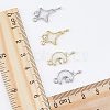 16Pcs 4 Style Alloy Micro Pave Cubic Zirconia Pendants FIND-DC0002-69-3