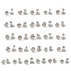 Rack Plating Brass Micro Pave Clear Cubic Zirconia Stud Earrings EJEW-K299-01P-3