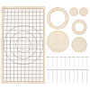 1 Set Wood Blank Coaster Sets AJEW-OC0005-52-1