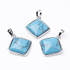 Synthetic Turquoise Pendants G-E420-02P-2