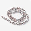 Electroplate Transparent Glass Beads Strands EGLA-A034-T4mm-M08-2