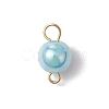AB Color Plated Opaque Acrylic Round Connector Charms PALLOY-JF03543-01-3