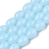 Imitation Jade Glass Beads Strands GLAA-R217-08A-B01-1