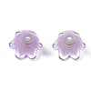 Spray Paint ABS Plastic Imitation Pearl Beads X-MACR-N013-001B-2
