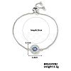 European and American Fashion Evil Eye Brass Rhinestone Link Slider Bracelets EL1092-1