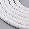 Flat Round Handmade Polymer Clay Beads CLAY-R067-6.0mm-17-3
