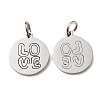 Non-Tarnish 304 Stainless Steel Charms STAS-D050-07P-10-2