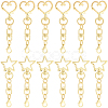 20Pcs 2 Styles Zinc Alloy Swivel Clasps FIND-SP0004-24LG-1