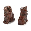 Natural Sesame Jasper Carved Dog Figurines DJEW-L023-A02-1