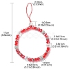 Rondelle Glass & Polymer Clay Rhinestone Beads Phone Hand Strap Chains HJEW-YW0001-05C-3