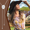 2Pcs Adjustable Brass Curb Chains Cowboy Hat Sweater Lariat Necklaces NJEW-UN0001-78P-5