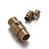 Brass Locking Tube Magnetic Clasps KK-MC077-AB-4