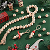 80Pcs 2 Styles Natural Wood European Beads WOOD-PH0002-72B-5