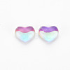 Translucent Electroplated Glass Cabochons EGLA-T026-002-2