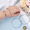 10Pcs Adjustable 304 Stainless Steel Wire Cuff Bangle Making MAK-BBC0001-15-3
