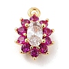 Eco-Friendly Brass Micro Pave Cubic Zirconia Charms ZIRC-C027-12G-RS-2