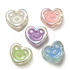 UV Plating Rainbow Iridescent Acrylic Enamel Beads OACR-G012-12-1