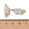 Natural Rose Quartz/Aquamarine Connector Charms FIND-C046-10B-G-3