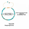 Dyed Synthetic Imperial Jasper Heishi Beads Adjustable Braided Bracelets for Men Women BX7041-1-2