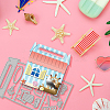 Beach House Theme Carbon Steel Cutting Dies Stencils DIY-WH0309-3818-4