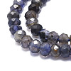 Natural Iolite Beads Strands G-E569-H13-6mm-3