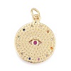 Brass Micro Pave Cubic Zirconia Pendants X-KK-O126-04G-02-2