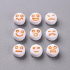 White Opaque Acrylic Beads MACR-N008-42-A01-3