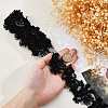 2Yards Polyester Flower Embroidery Lace Trim with Glass Beads OCOR-DC0001-27B-3