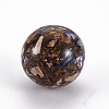 Assembled Natural Bronzite and Synthetic Imperial Jasper Beads G-N330-026B-2