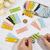 24Pcs 6 Colors Imitation Leather Necklace Anti-Winding Display Cards with Wool NDIS-OC0001-02-3