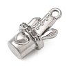 304 Stainless Steel Pendant Rhinestone Settings STAS-B167-05P-2