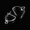 Anti-Tarnish Rhodium Plated 925 Sterling Silver Leverback Earrings STER-K168-003P-4