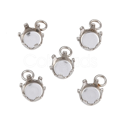 304 Stainless Steel Pendant Rhinestone Claw Charms Settings STAS-B121-01A-P-1