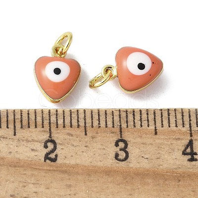 Brass Enamel Charms KK-S518-03G-G-1