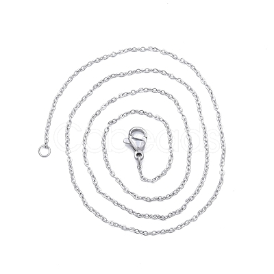 Non-Tarnish 304 Stainless Steel Cable Chains Necklace for Men Women NJEW-N050-A02-S12-1