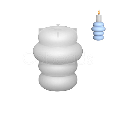 Stacking Round DIY Candle Holder Silicone Molds WG18547-03-1