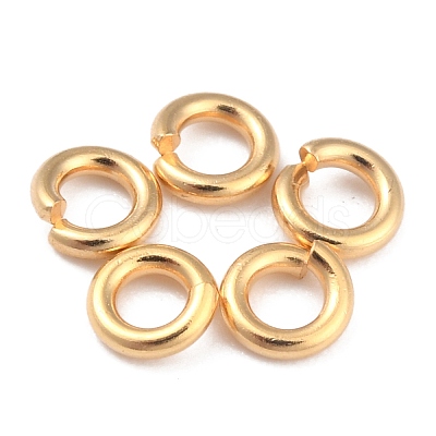 Rack Plating Brass Open Jump Rings KK-O139-18K-G-1