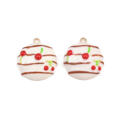 Brass Enamel Pendants KK-CBA6818-10G-1
