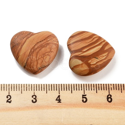 Heart Natural Wood Lace Stone Palm Stones G-C134-06A-23-1