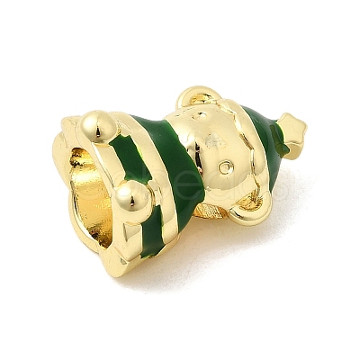 Christmas Brass Enamel Beads KK-L258-02G-01-1