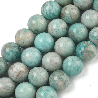 Natural Amazonite Beads Strands G-K068-03-10mm-01-1