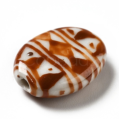Handmade Printed Porcelain Beads PORC-F005-01A-1