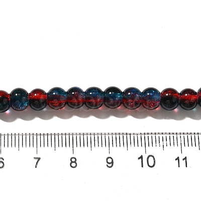 Crackle Glass Beads Strands X-CCG-C002-6mm-10-1